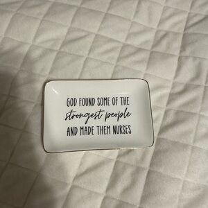 Jewelry White and Gold Tray